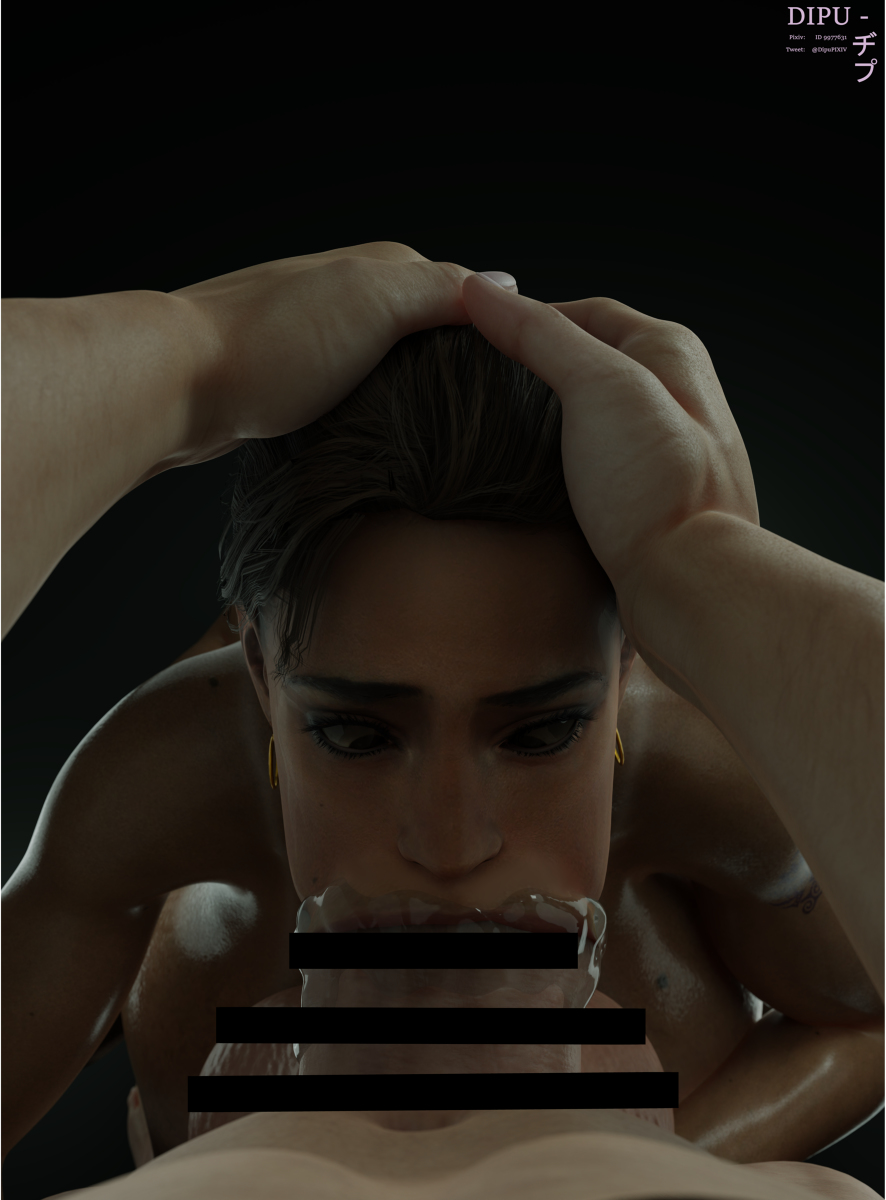 1boy, 1girls, 3d, african, african female, bar censor, big breasts, big penis, blowjob, breasts, capcom, censor bar, censored, cross-eyed, cum in mouth, cum in throat, cum overflow, dark skin, dark-skinned female, deepthroat, dipu, faceless male, fellatio, female, forced, forced oral, gigantic penis, hand on head, head grab, huge cock, interracial, light skin, light-skinned male, male, oral, penis, petite, resident evil, resident evil 5, sheva alomar, thick penis, tight fit