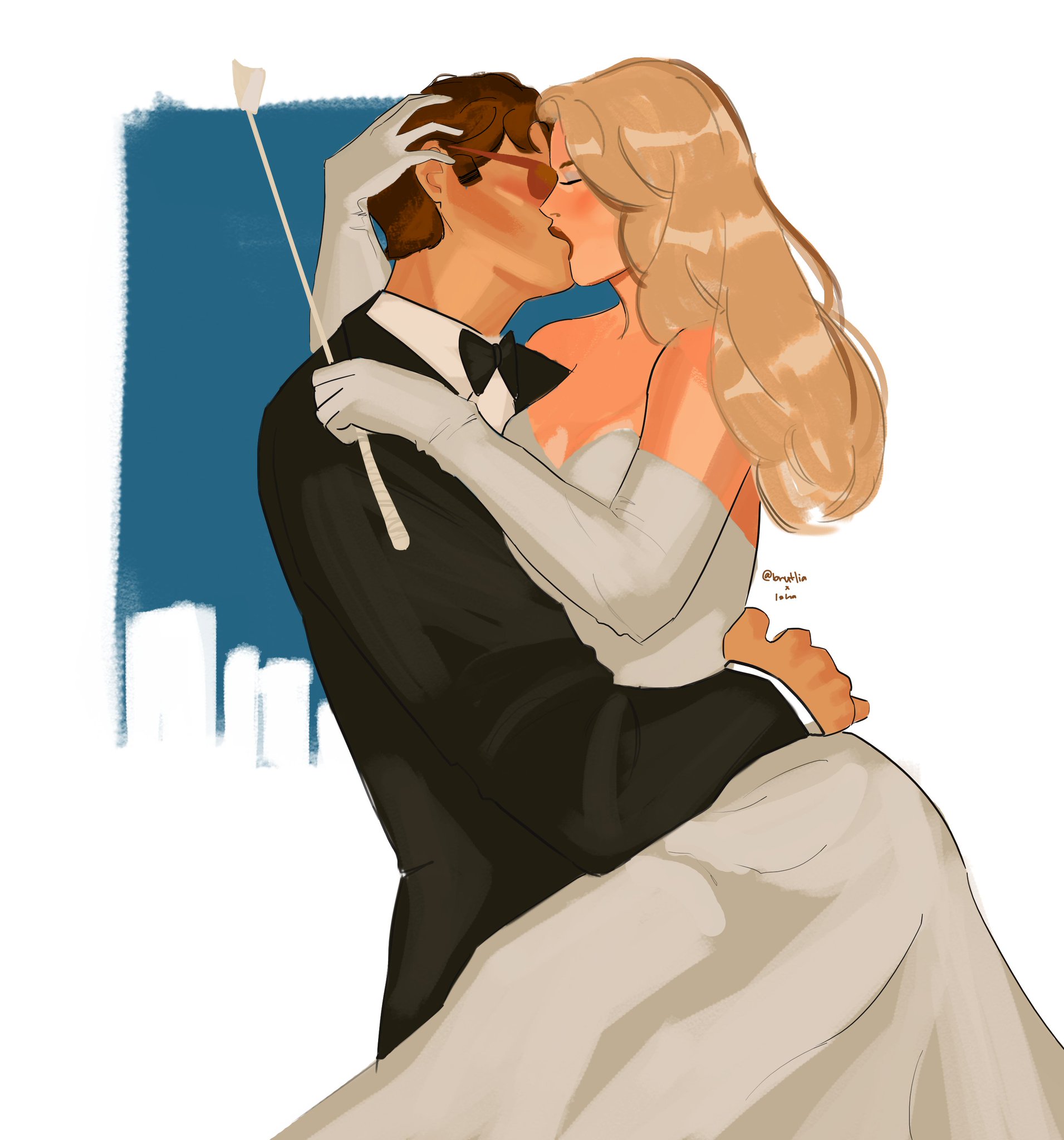 1boy, 1boy1girl, 1female, 1girls, 1male, adult, adult female, adult male, ass, blonde female, blonde hair, blonde hair female, blonde-haired female, blue eyes, breasts, canon couple, cleavage, cleavage cutout, cyclops (x-men), daredva, elbow gloves, emma frost, eyeshadow, female, femdom, gentle femdom, gloves, hourglass figure, hourglass figured female, kissing, long gloves, long hair, long hair female, long legs, making out, marvel, marvel comics, milf, older female, older male, red lips, red lipstick, riding crop, scemma, scott summers, tuxedo, wedding, wedding dress, wedding gloves, whip, white clothing, white dress, white gloves, x-men