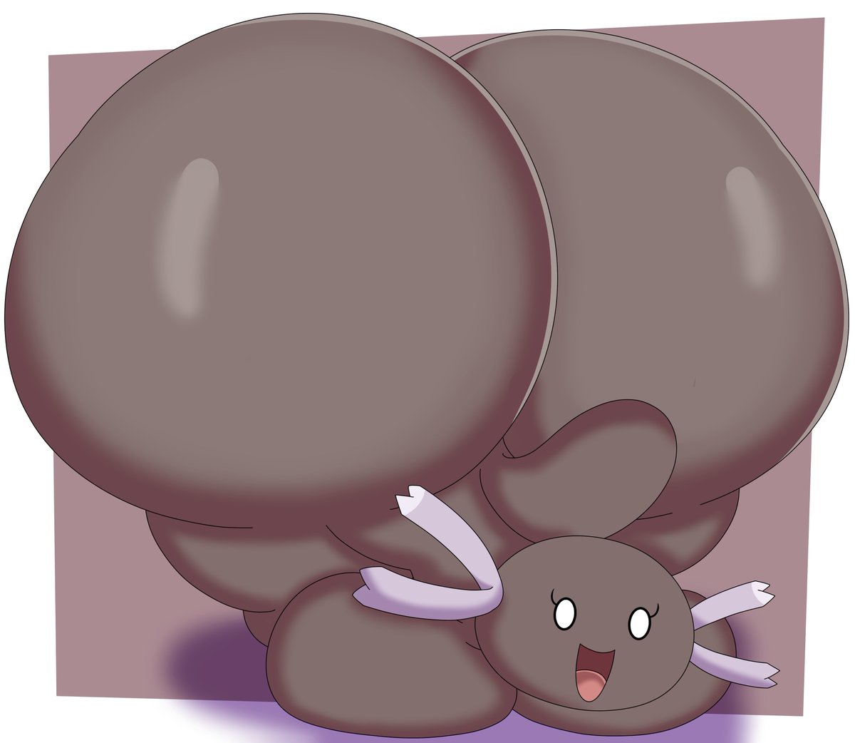 big_ass big_breasts cyandrive98 no_humans paldean_wooper pokémon_(species) pokemon thick_thighs wooper