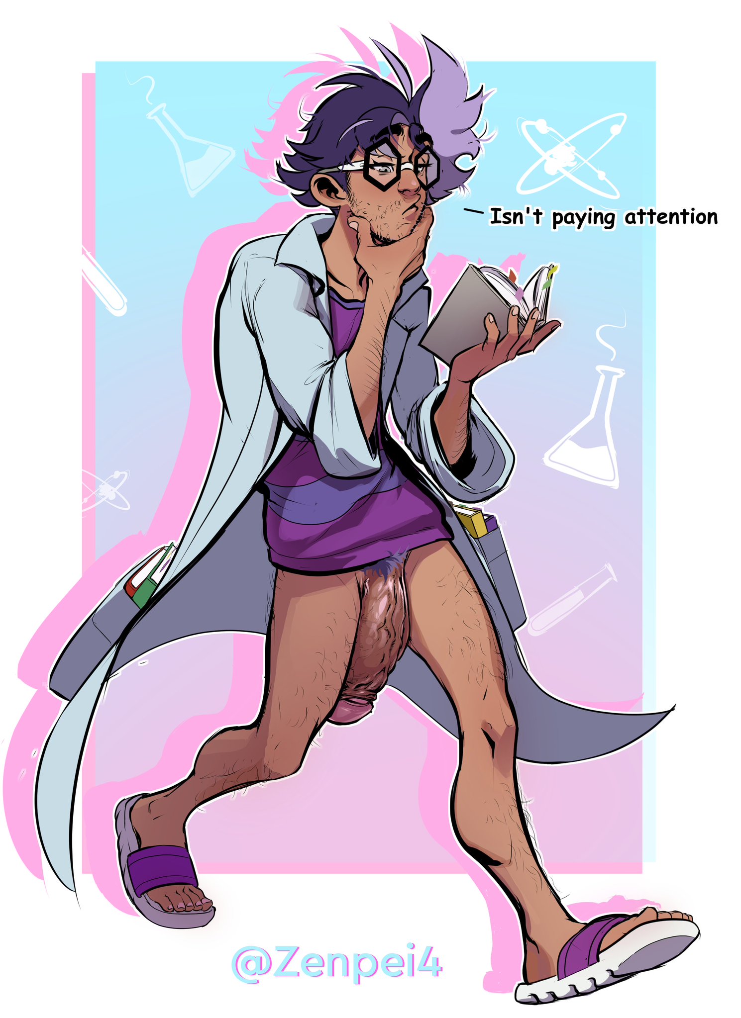 big cock, big penis, bottomless, flaccid, flaccid penis, foreskin, glasses, huge cock, jacq (pokemon), male, male only, penis, pokemon, pokemon sv, reading, solo, solo male, uncircumcised, uncut, veiny penis, walking, zenpei, zenpei4, zinnia (pokemon sv)