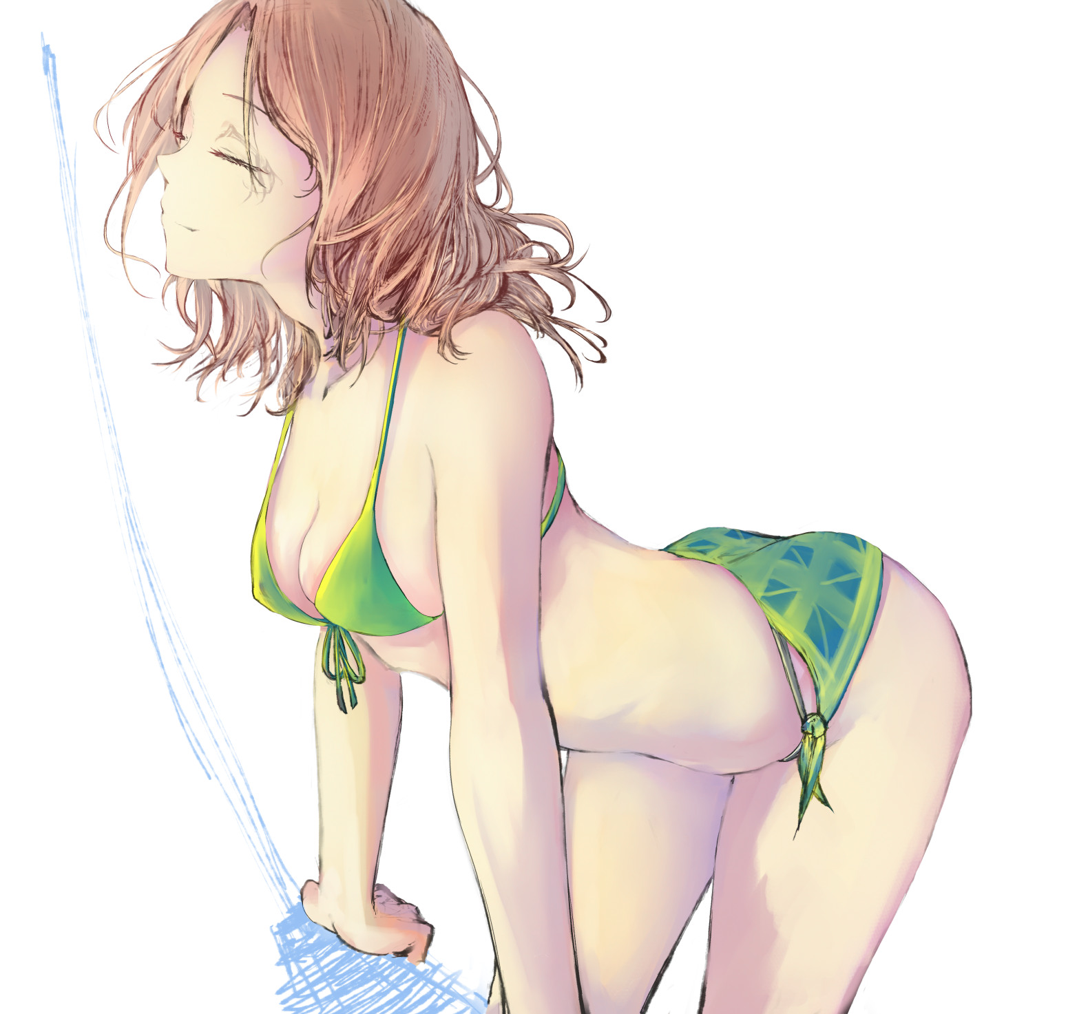1girls, ass, big ass, bikini, casual, cleavage, elden ring, female, female only, fromsoftware, light skin, light-skinned female, melina (elden ring), solo, solo female, xite aige