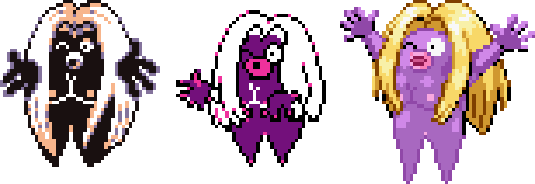 jynx pokemon pokemon_(species) pokemon_gsc pokemon_rgby pokemon_rse sprite_art sprite_edit sprite_sheet white_background