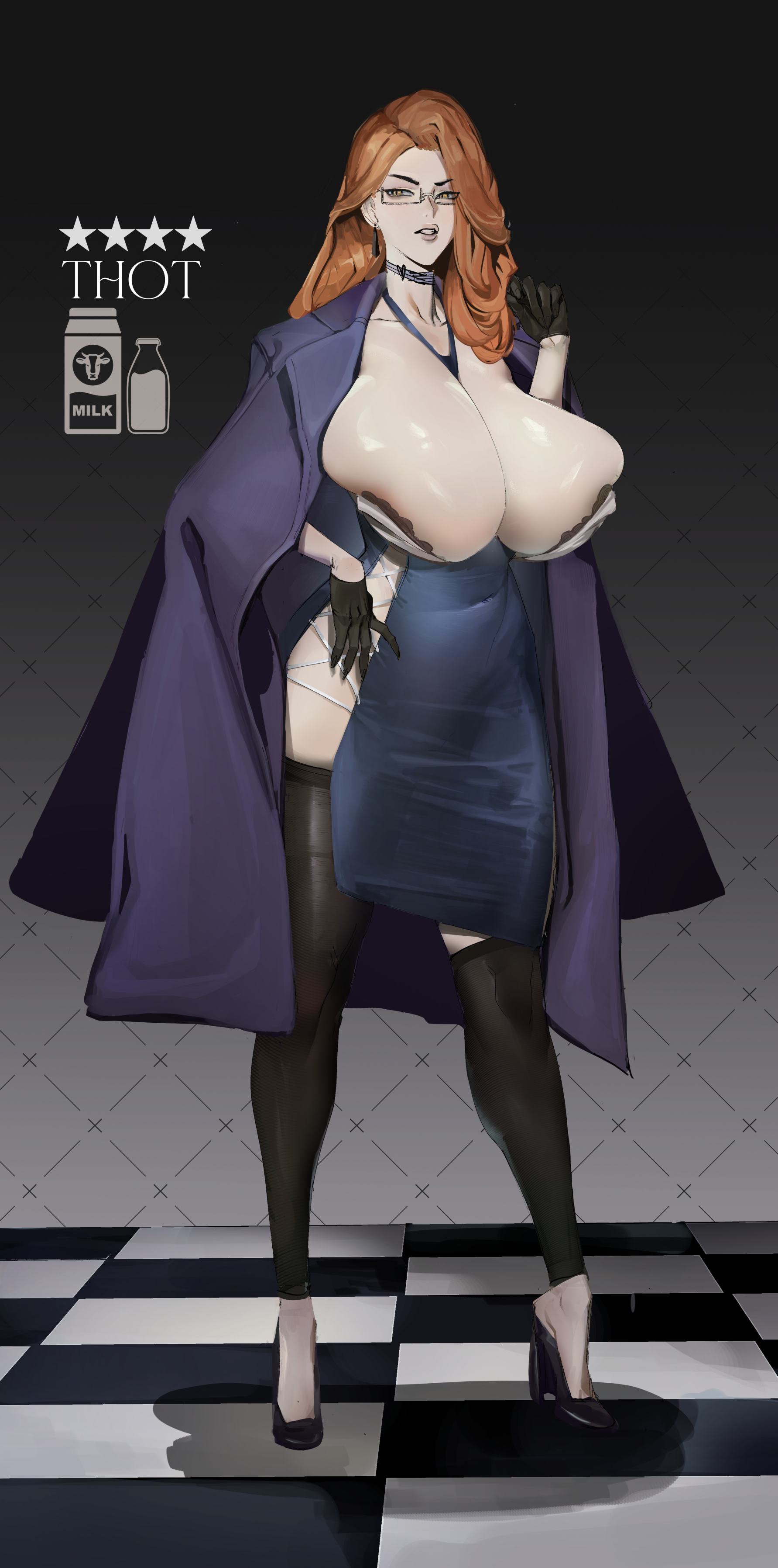 4 orz, big breasts, breasts, female, high heels, tagme
