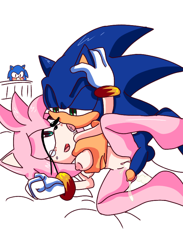 amy_rose balls breasts classic_sonic cum female male nipples ohyuki penetration penis pink_fur pink_hair pussy sega sonic_(series) sonic_the_hedgehog tongue tongue_out