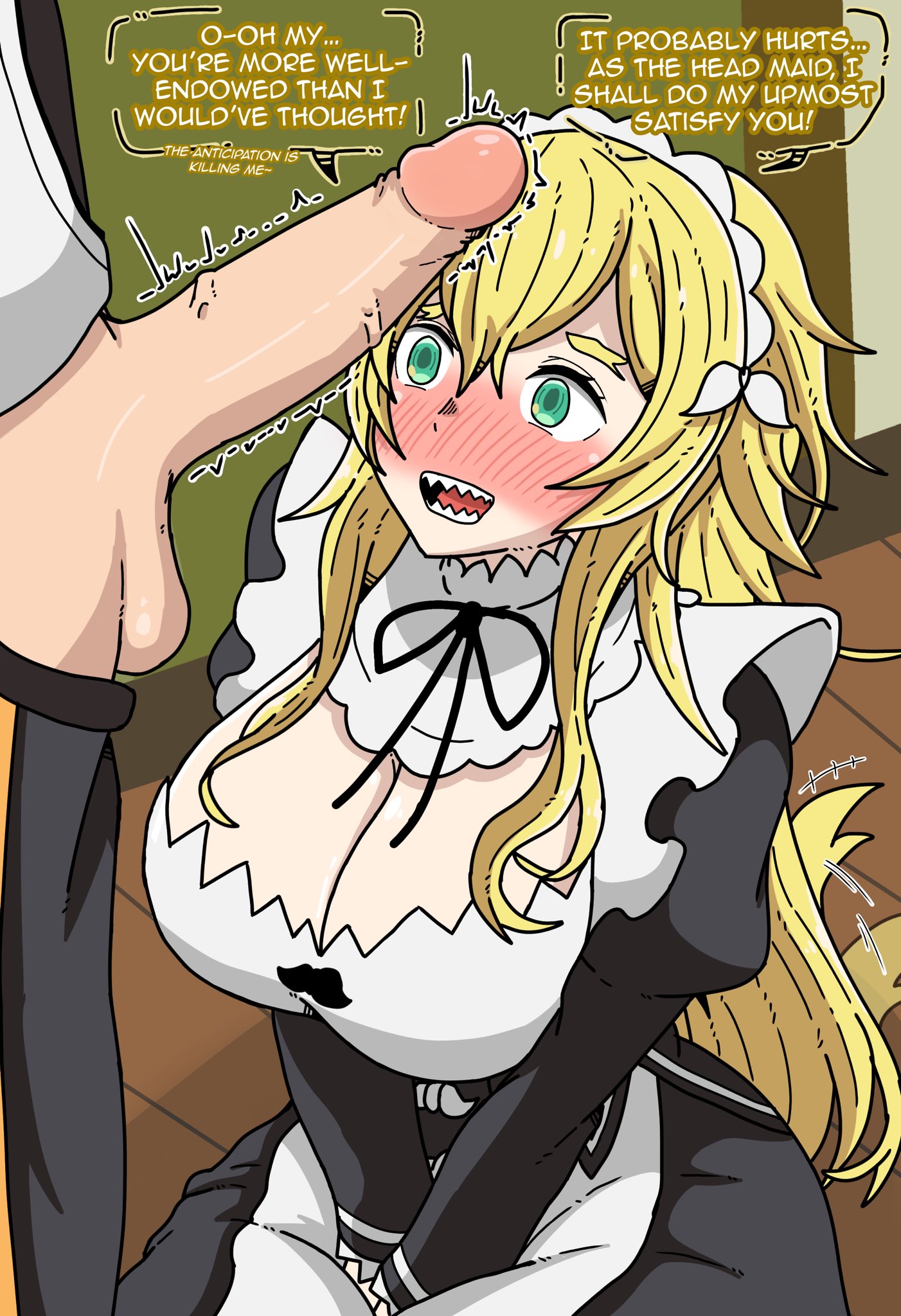 1girls, apoelayoshi7, blonde, blonde female, blonde hair, blonde hair female, blonde-haired female, cock, dick, frederica baumann, genitals, natsuki subaru, penis, re:zero kara hajimeru isekai seikatsu