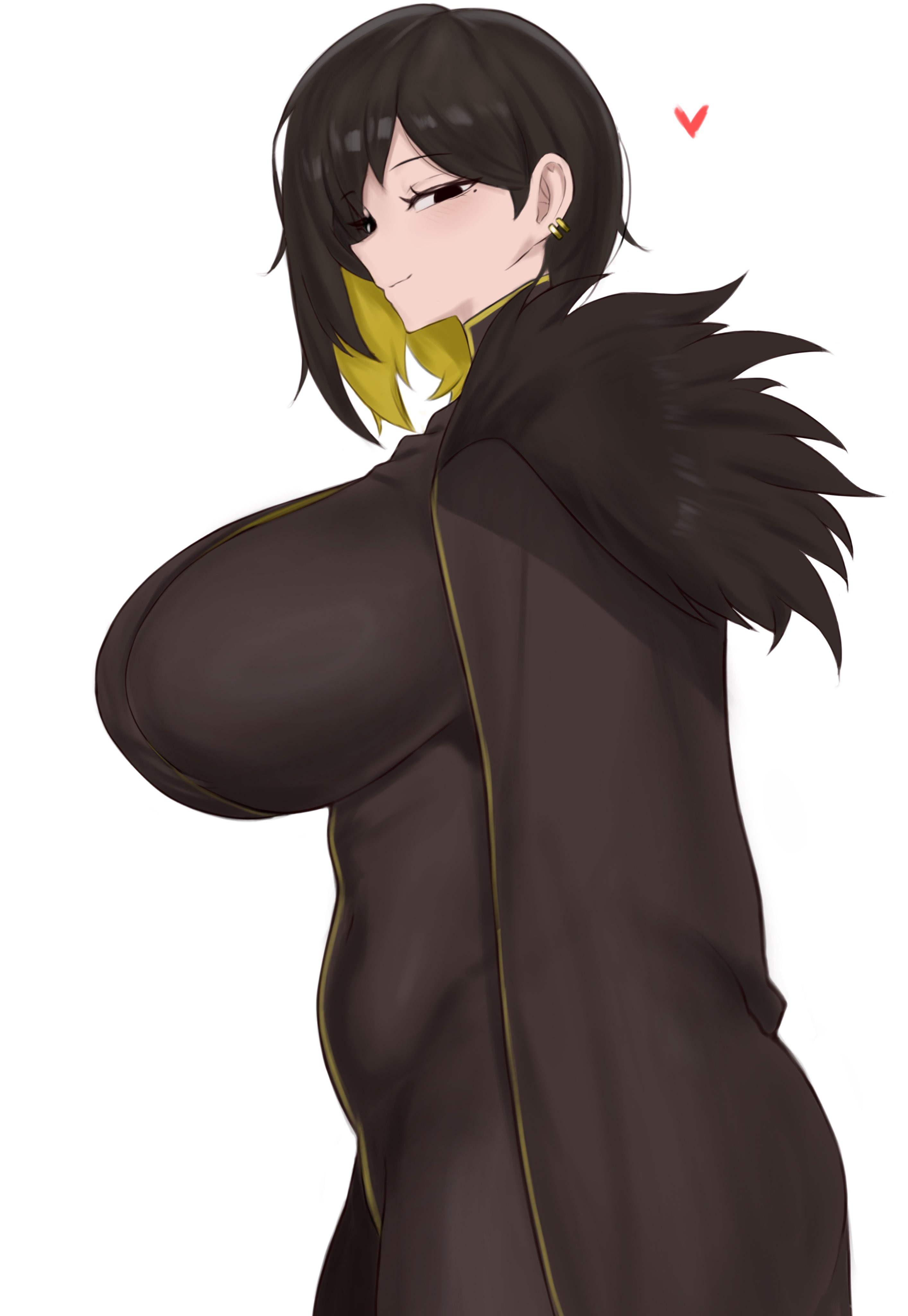 1girls, binah, clothing, female, female only, gigantic breasts, huge breasts, human, lobotomy corporation, pmlbtmlorlc, project moon, side view, solo, solo female, voluptuous