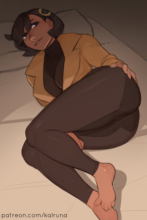 1girls, ass, barefoot, bodysuit, coat, emma (pokemon), female, female only, fully clothed, fully clothed female, jacket, jpeg, kalruna, matiere (pokemon legends: z-a), matiere (pokemon), pokemon, pokemon legends: z-a, solo