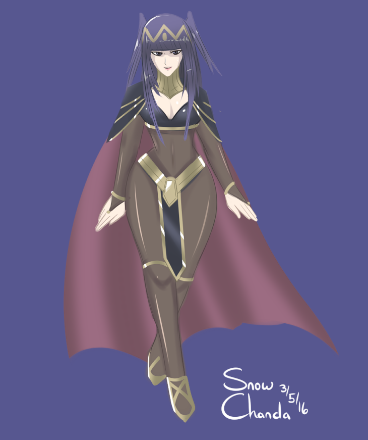 1girls bodystocking female female_only fire_emblem fire_emblem_awakening fully_clothed inflation looking_at_viewer nintendo smile snowchanda_(artist) tharja_(fire_emblem) tights