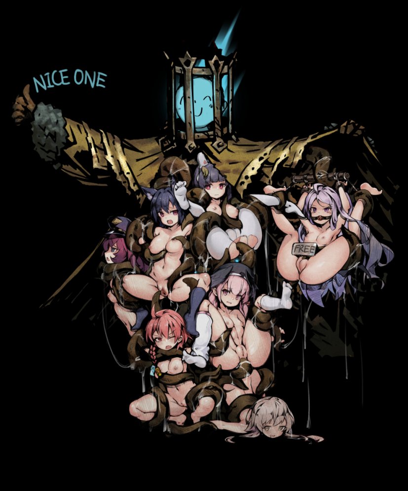 6+girls ;o ^_^ abydos_high_school_student ahoge anal animal_ears ball_gag black_background black_hair black_headwear black_socks blue_archive braid breasts c: cleaning_&_clearing_(blue_archive) closed_eyes darkest_dungeon doodle_sensei_(blue_archive) foreclosure_task_force_(blue_archive) gag gagged gehenna_academy_student grey_hair hat head_wings hifumi_(blue_archive) hina_(blue_archive) iroha_(blue_archive) koharu_(blue_archive) long_hair looking_at_viewer make-up_work_club_(blue_archive) medium_breasts millennium_science_school_student miyu_(blue_archive) multiple_girls neru_(blue_archive) nipples one_eye_closed pandemonium_society_(blue_archive) pantyhose pink_hair prefect_team_(blue_archive) purple_hair pussy rabbit_squad_(blue_archive) red_eyes red_hair restrained sensei_(blue_archive) serika_(blue_archive) sign simple_background small_breasts smile socks srt_special_academy_student stmaster tentacle tentacle_sex thumbs_up torn_pantyhose trinity_general_school_student white_pantyhose white_socks