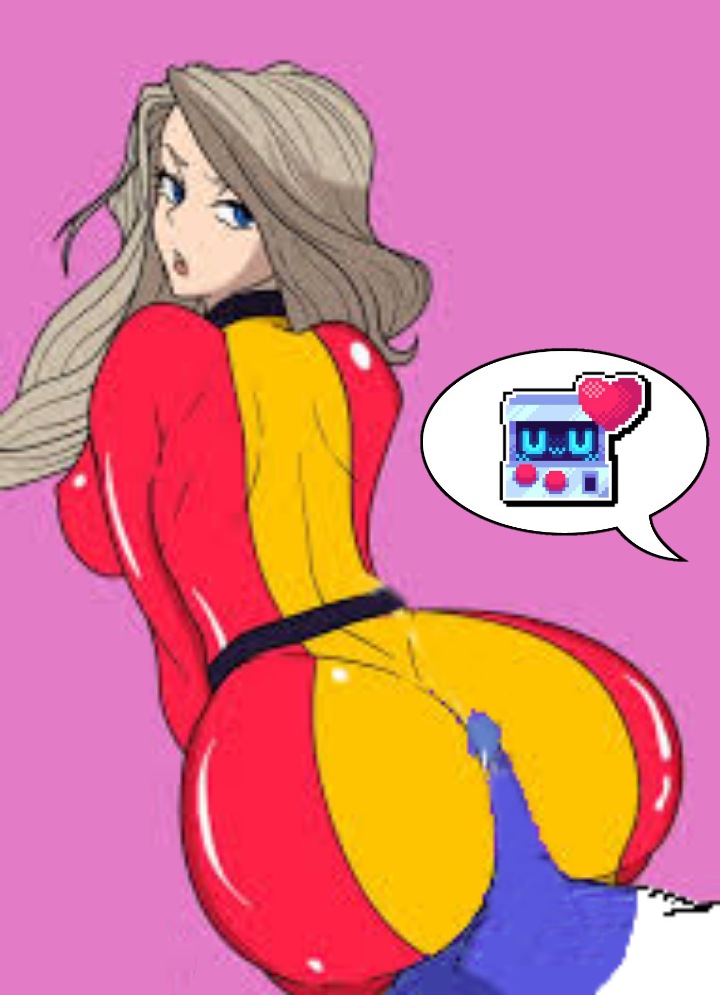 8-bit (brawl stars), ass, assjob, blonde hair, brawl stars, buttjob, female, huge ass, lowres, male, max (brawl stars), penis, supercell