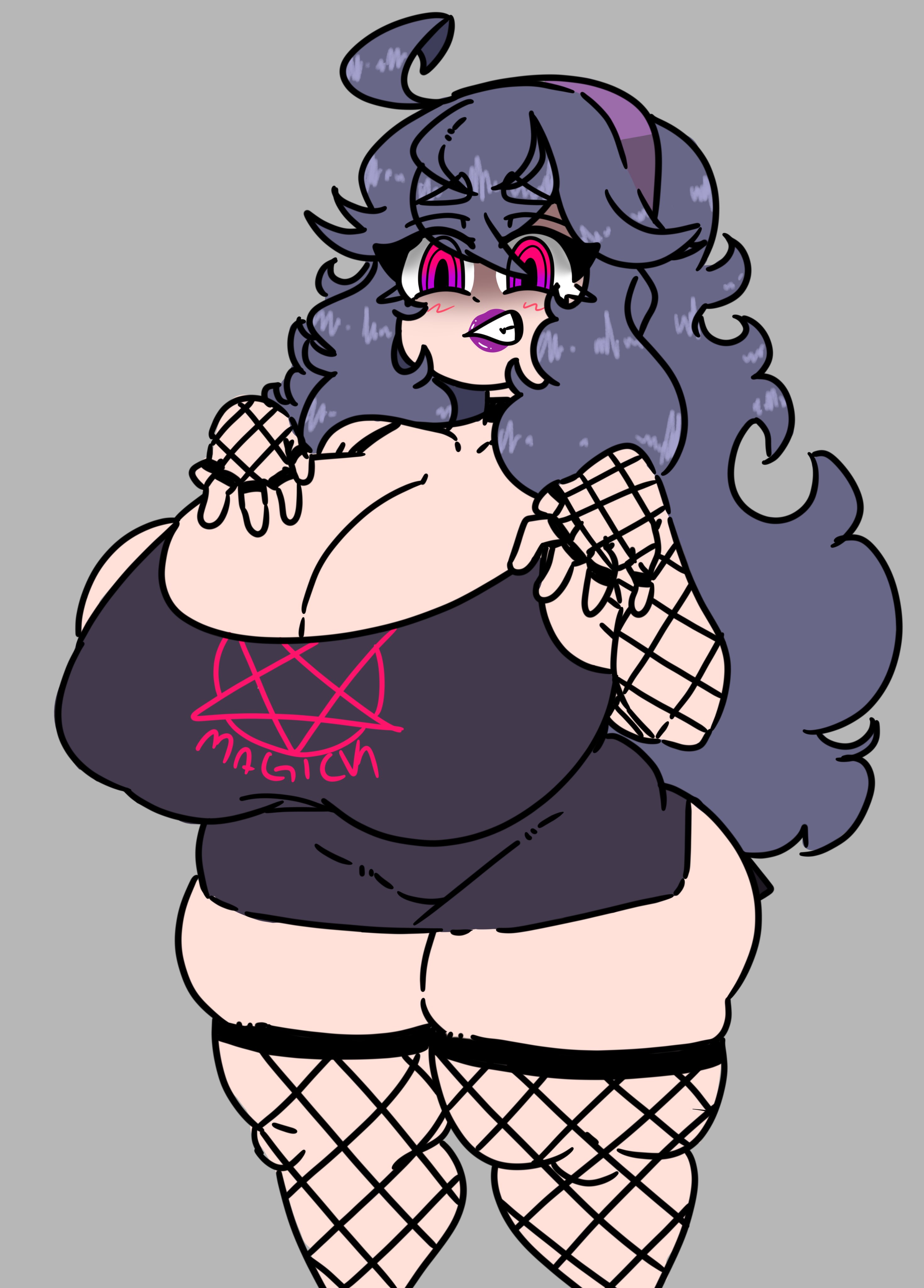big breasts, breasts, female, goth, hex maniac, huge breasts, inakotho, pokemon, pokemon xy, tagme