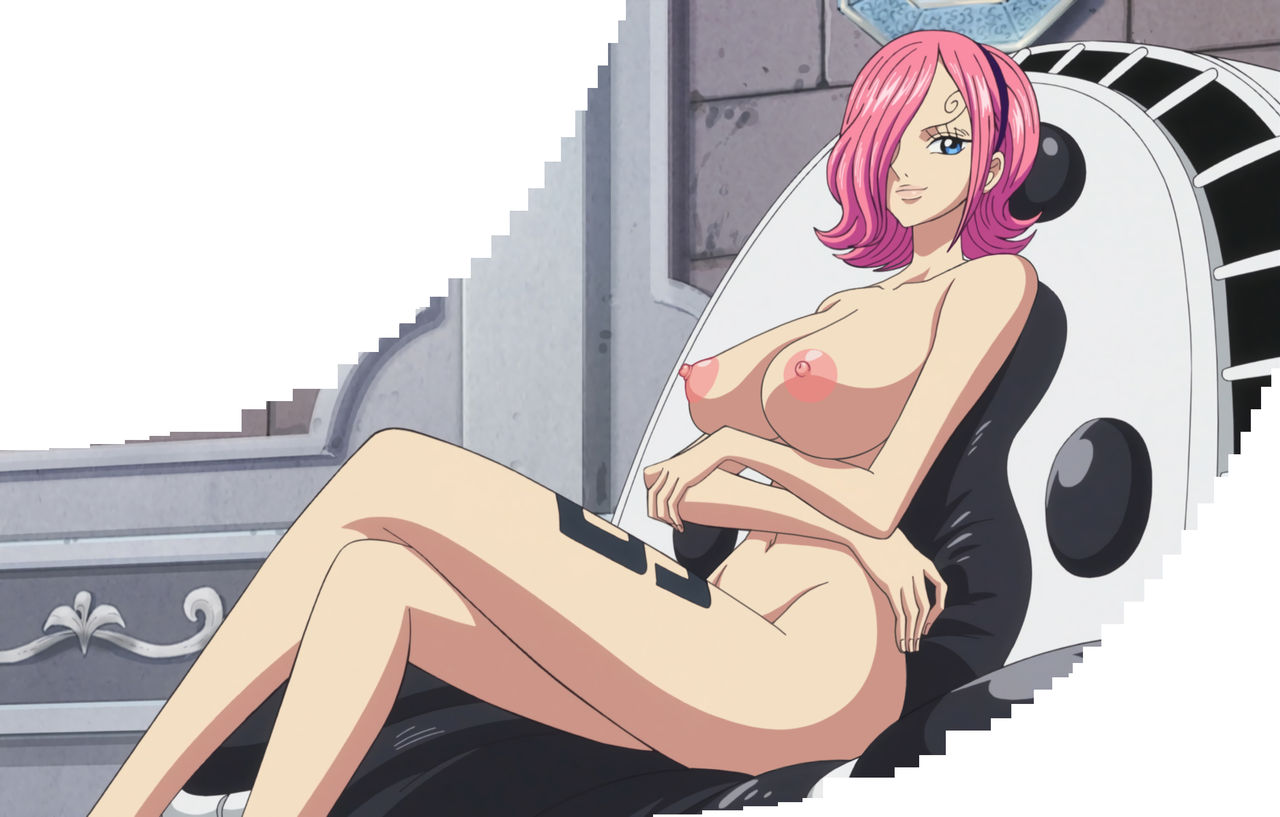 1girls, artist request, big breasts, black tattoo, breasts, edit, female, female only, leg tattoo, nude filter, number tattoo, one piece, pink hair, pink-haired female, tattoo, vinsmoke reiju