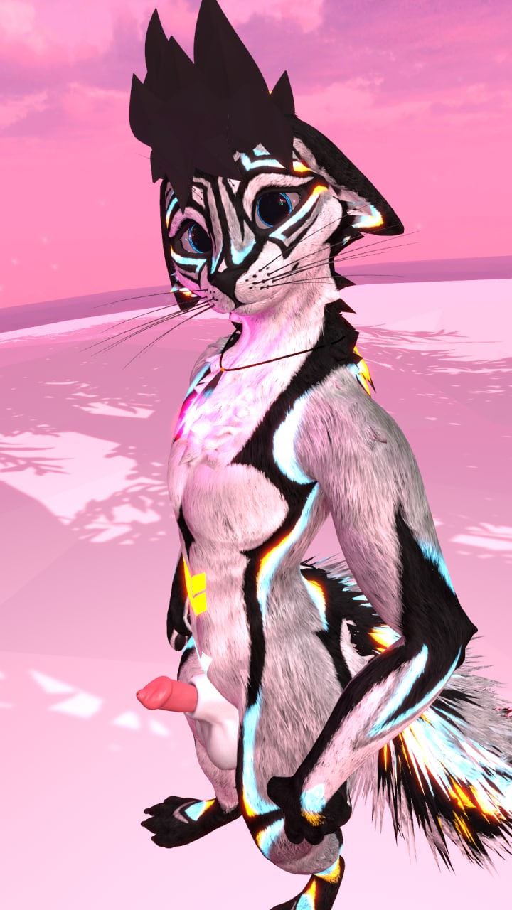 animal_genitalia animal_genitals animal_penis anthro anthro_only balls blue_eyes canid canine canine_genitalia canine_genitals canine_penis fur furry furry_only jex jexouium male male_only penis pink_penis rexouium solo solo_focus unknown_character vr_media vrchat vrchat_avatar