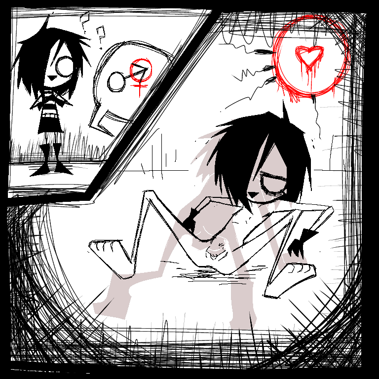 1boy 1girls ? anon anonymous_male balls balls_deep black_and_white black_hair confused emo emo_girl feet feet_up female heart i_can't_sleep icsanon impregnation mating_press messy_hair monochrome nia_(i_can't_sleep) oekaki open_mouth ovum penis penis_in_pussy pussy sex short_hair sperm_cell spread_legs vagina vaginal_penetration vaginal_sex vignette x-ray