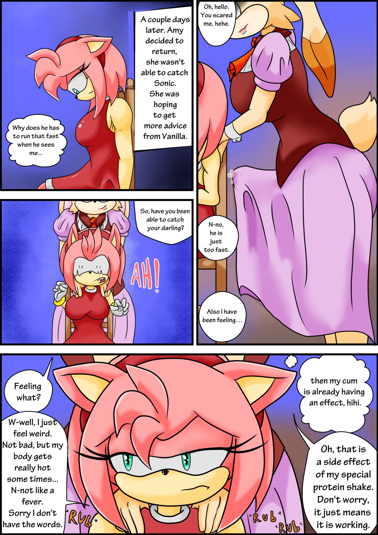 1futa, 1girls, amy rose, anthro, ass, balls, big ass, big breasts, big butt, big dom small sub, big penis, breasts, bulge, cheating, clothing, cock, comic, cucked by futa, cuckold, erection, erection under clothes, erection under skirt, female, futa on female, futadom, futanari, huge ass, huge balls, huge breasts, huge butt, huge cock, inmersion (artist), intersex, larger futa, manipulation, milf, netorare, ntr, older futa, penis, penis under clothes, rabbit, sega, size difference, smaller female, sonic (series), tenting, vanilla the rabbit