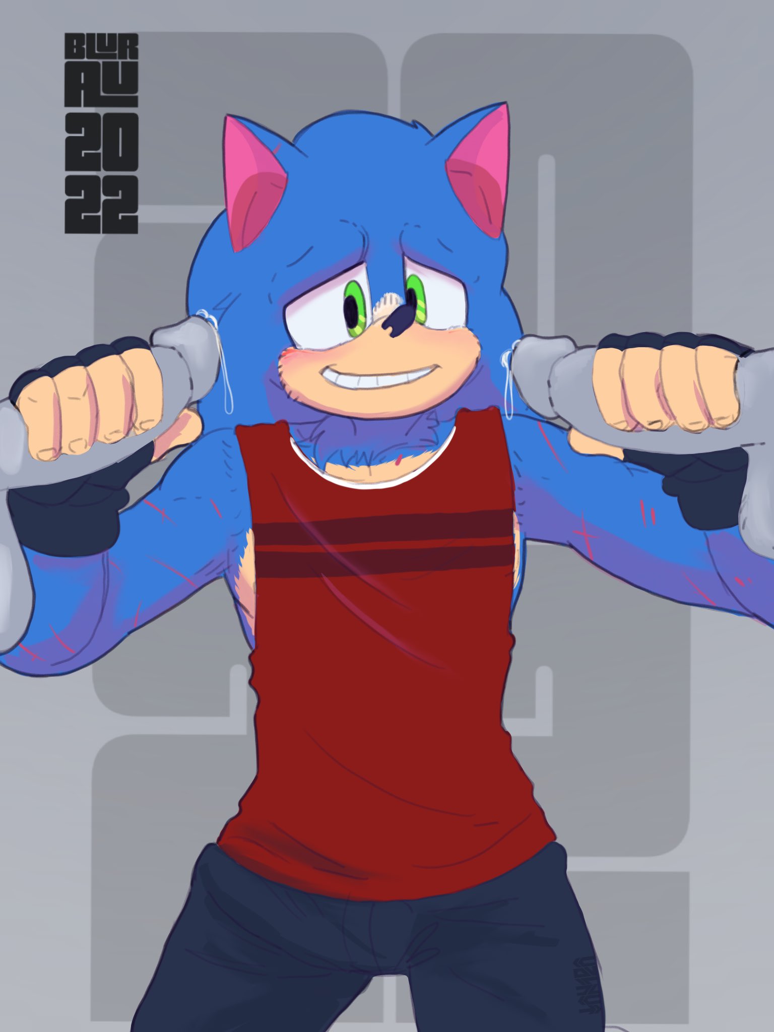 anthro balls blurau bodily_fluids clothed clothed_male clothed_male_nude_male clothing double_handjob gay genital_fluids genitals group handjob hi_res male male/male penile penis precum sega sex sonic_(series) sonic_the_hedgehog sonic_the_hedgehog_(series) trio