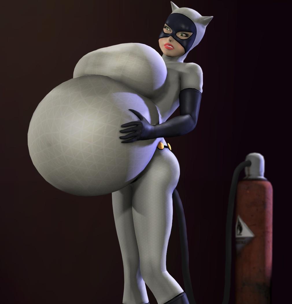 1girls 3d air_hose air_inflation air_tank batman:_the_animated_series batman_(series) belly belly_inflation big_belly big_breasts breast_expansion breasts catwoman catwoman_(dcau) dc dc_comics dcau expansion female green_eyes hand_on_belly hose hose_inflation huge_belly huge_breasts hyper_belly inflation raikovjaba