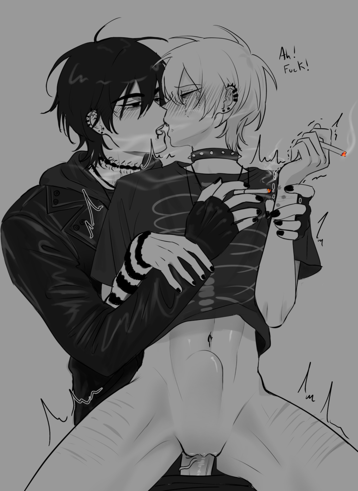 alien stage, alt, cigarette, cuntboy, cuntboy/male, emo, gay, ivan (alien stage), self harm scars, till (alien stage), yaoi