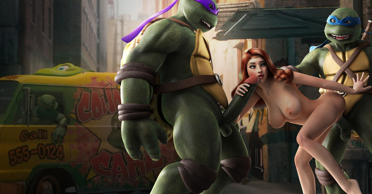 1girls 2boys 3boys 3d 3d_(artwork) april_o'neil april_o'neil_(tmnt_1987) brothers donatello female group group_sex handjob human human_on_anthro interspecies leonardo male nude nude_female penis reptile sex spitroast straight teenage_mutant_ninja_turtles threesome tmnt_1987 turtle vaginal_penetration