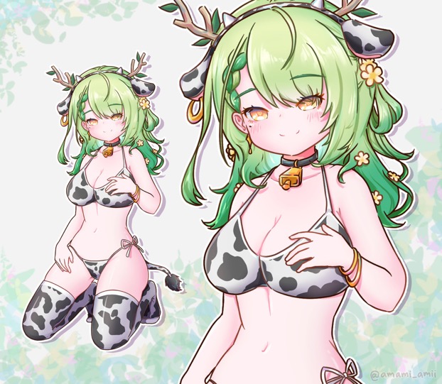 artist_request ceres_fauna cow_girl cowkini holocouncil hololive hololive_english hololive_english_-council- hololive_english_-promise- tagme virtual_youtuber