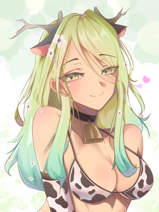 artist_request blonde_female ceres_fauna cow_girl cowkini holocouncil hololive hololive_english hololive_english_-council- hololive_english_-promise- tagme virtual_youtuber