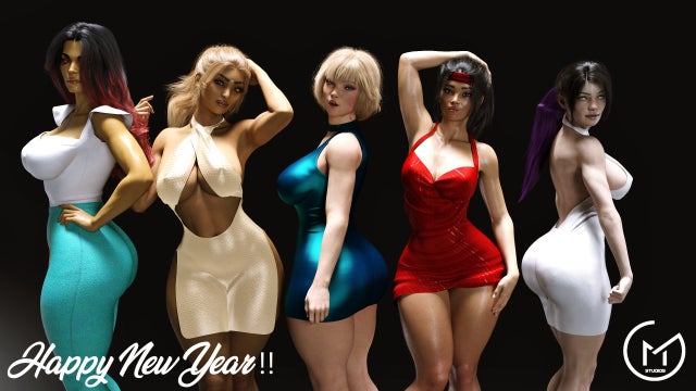 2022, 3d, 5girls, apex legends, big breasts, blonde female, breasts, dark skin, dark-skinned female, dress, female, female only, gm studios, light skin, light-skinned female, loba (apex legends), new year, pale skin, pale-skinned female, rampart (apex legends), respawn entertainment, take your pick, tan-skinned female, tattoo, thick thighs, two-tone hair, valkyrie (apex legends), wattson (apex legends), wraith (apex legends)
