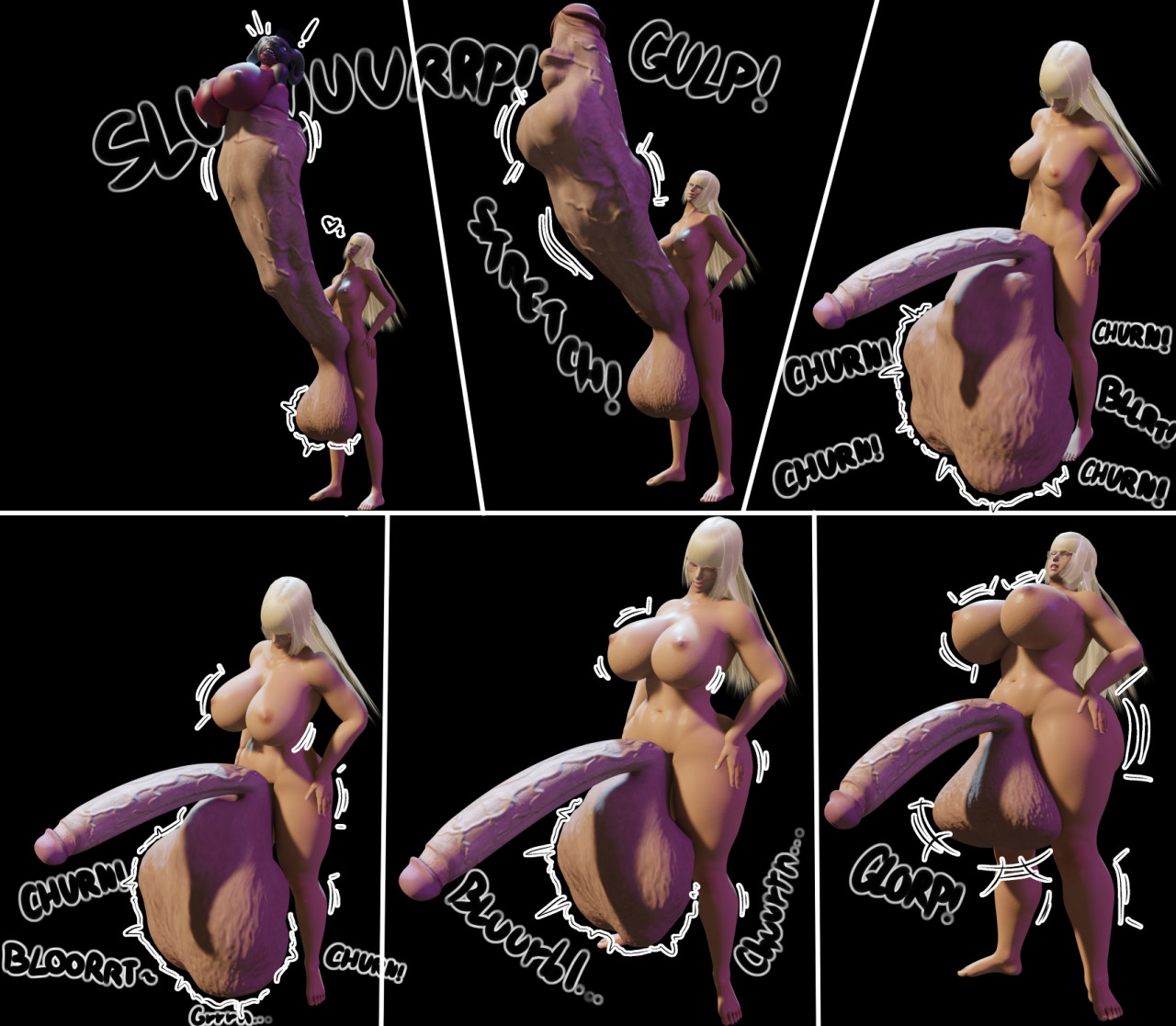 1futa, 1girls, 3d, 3d (artwork), balls, barefoot, breasts, cock vore, completely nude, digestion, digestion noises, dragoness, emilie de rochefort, female, futa focus, futa on female, futanari, height growth, huge balls, huge breasts, huge cock, huge testicles, human on anthro, hyper, hyper balls, hyper penis, hyper testicles, intersex, light skin, light-skinned futa, nude, nude futa, penis, solo focus, standing, tekken, testicles, vacuumcentral, vore, weight gain