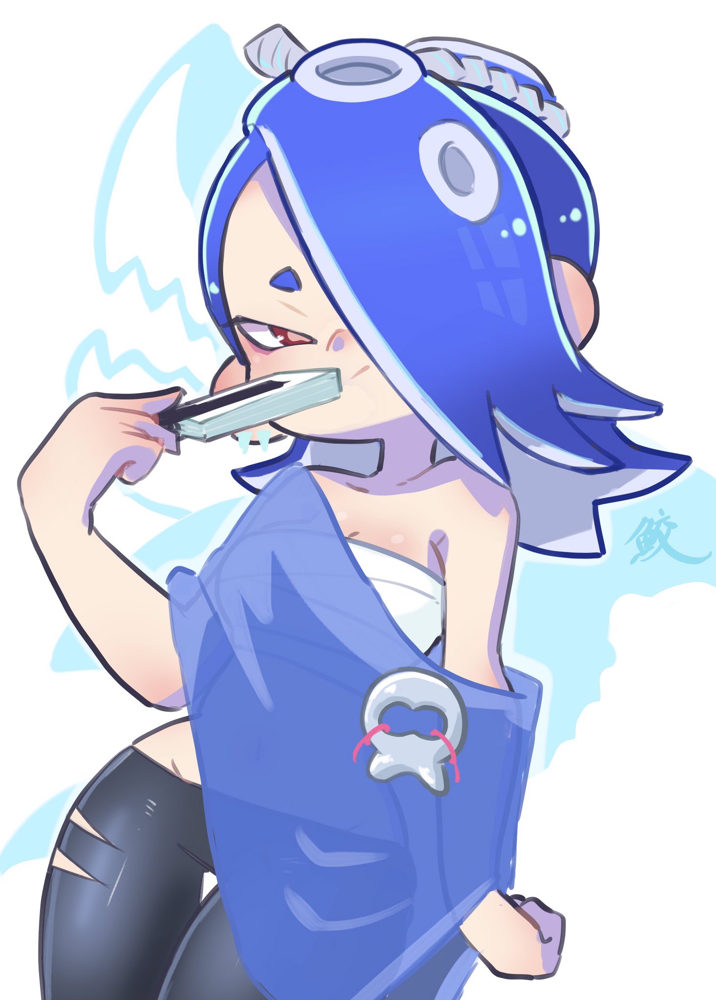 big breasts, breasts, deep cut (splatoon), female, nintendo, ripped pants, shiver (splatoon), splatoon, splatoon (series), splatoon 3, tagme, whichdoll