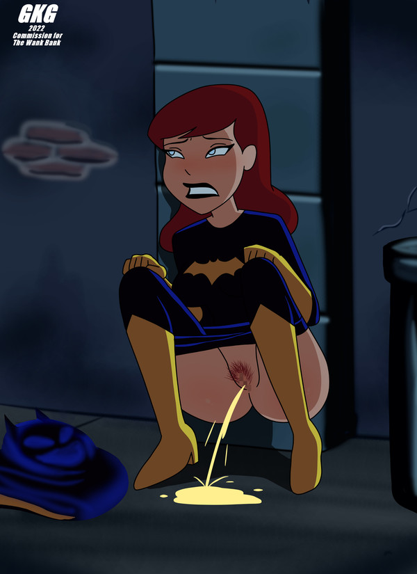 barbara_gordon batgirl batman:_the_animated_series batman_(series) dc_comics dcau gkg nervous pee_on_floor peeing peeing_self the_new_batman_adventures watersports