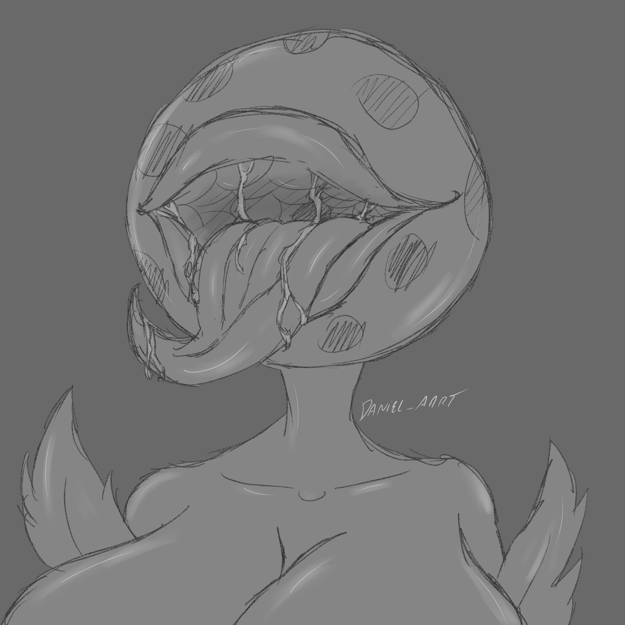 :o, 1girls, 2d, big lips, big lips no eyes, blowjob, breasts, cleavage, daniel aart, female, female only, game, large breasts, lips, mario (series), no eyes, nude, piranha plant, plant, plant girl, plantie, saliva, solo, tongue, tongue out