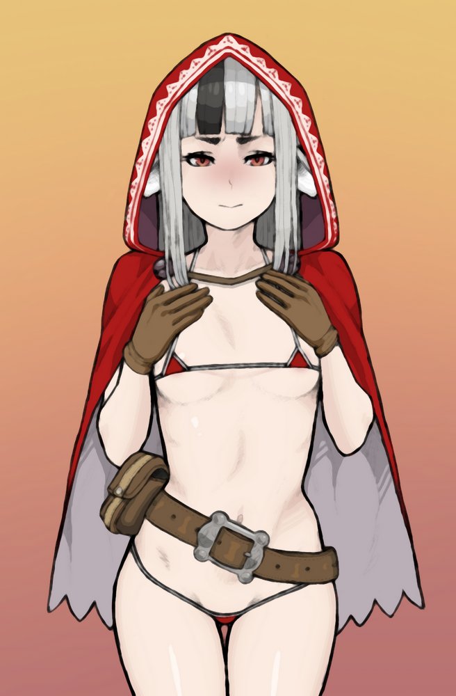 1girls alternate_costume bikini breasts female female_only fire_emblem fire_emblem_fates micro_bikini nintendo red_bikini red_swimsuit small_breasts solo swimsuit velouria_(fire_emblem) wabaki wolf_girl