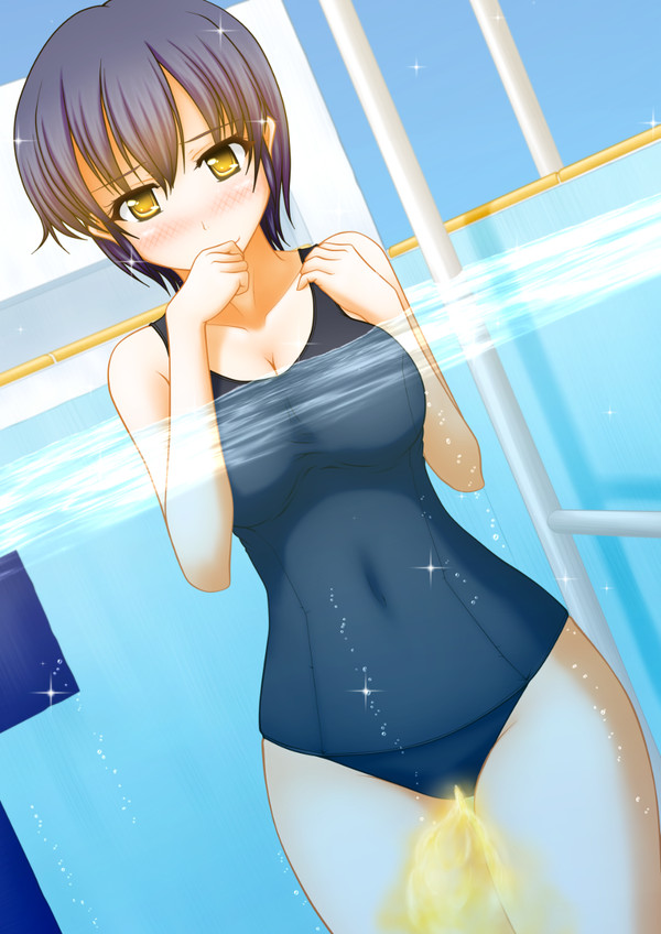 blush large_breasts nervous one-piece_swimsuit peeing peeing_in_pool peeing_in_swimsuit peeing_in_water peeing_self peeing_underwater pool pullpull15 swimming_pool swimsuit swimwear urinating_female water watersports wetting wetting_clothing wetting_self