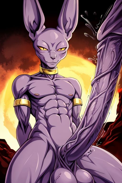 ai_generated beerus big_balls big_penis excessive_size long_penis male_only veins_on_dick veiny_penis