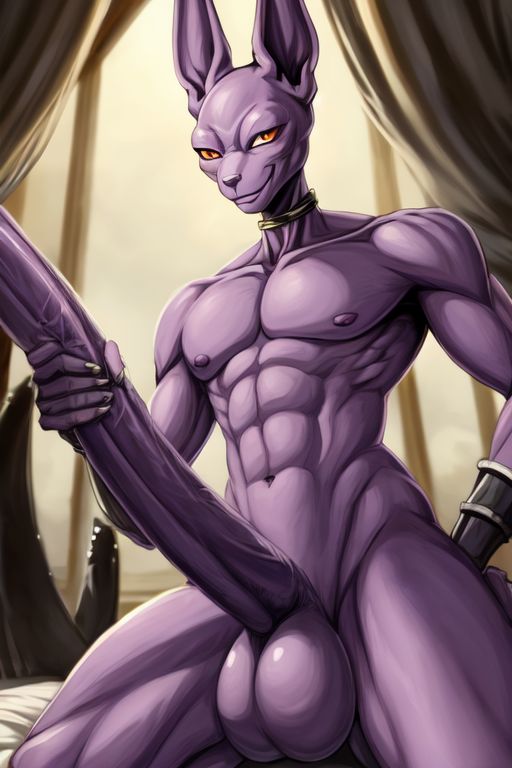 ai_generated beerus big_balls big_penis excessive_size long_penis