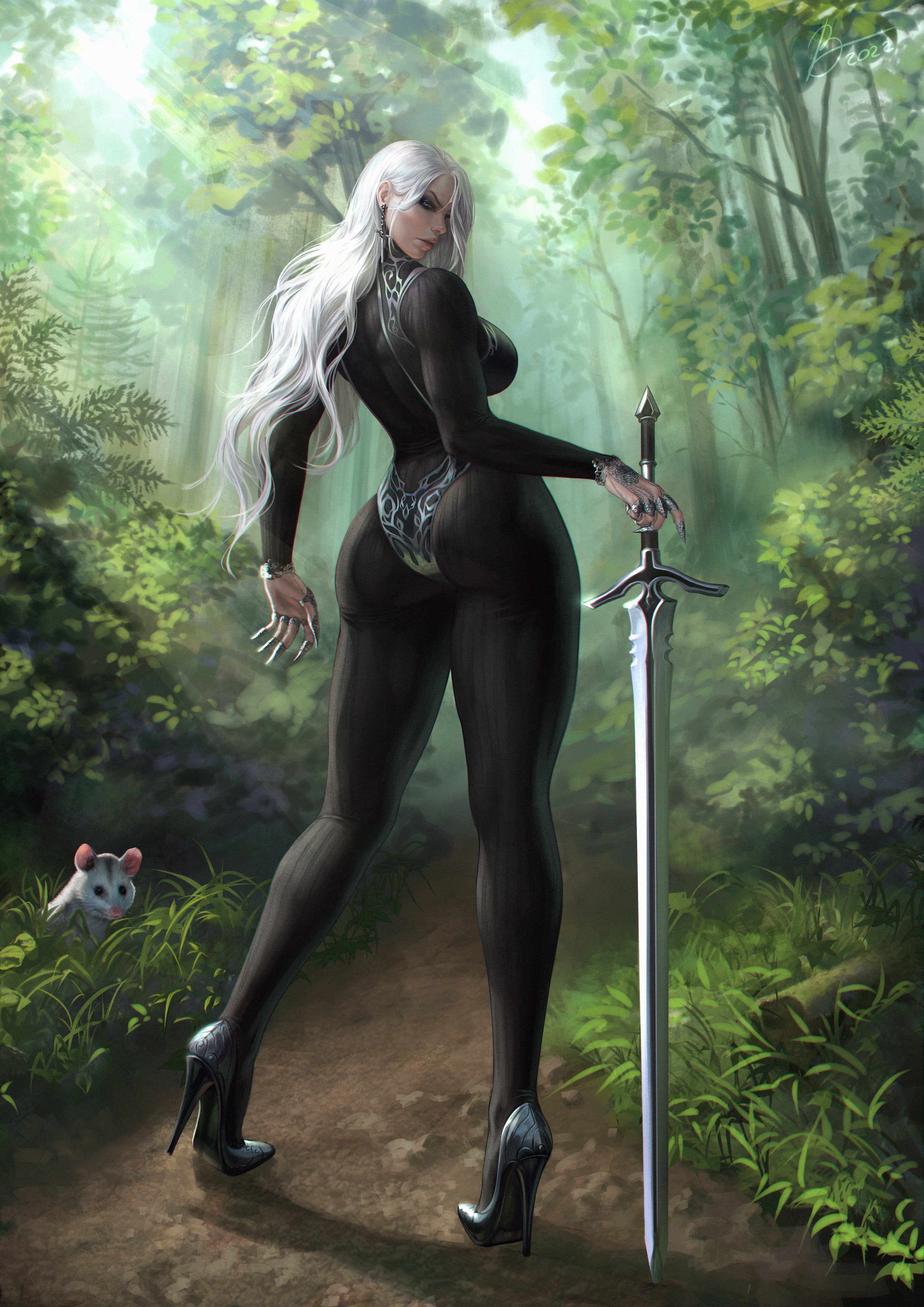 angelise reiter, beauline, blue eyes, commentary request, final fantasy, final fantasy xiv, garlean, oc, original, original character, realistic, silver hair, tagme, white hair