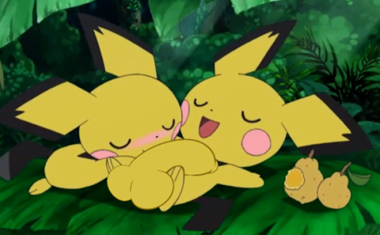 ambiguous_gender anthro cuddling duo male mark_m nintendo no_humans pichu pokémon_(species) pokemon sleeping video_games young