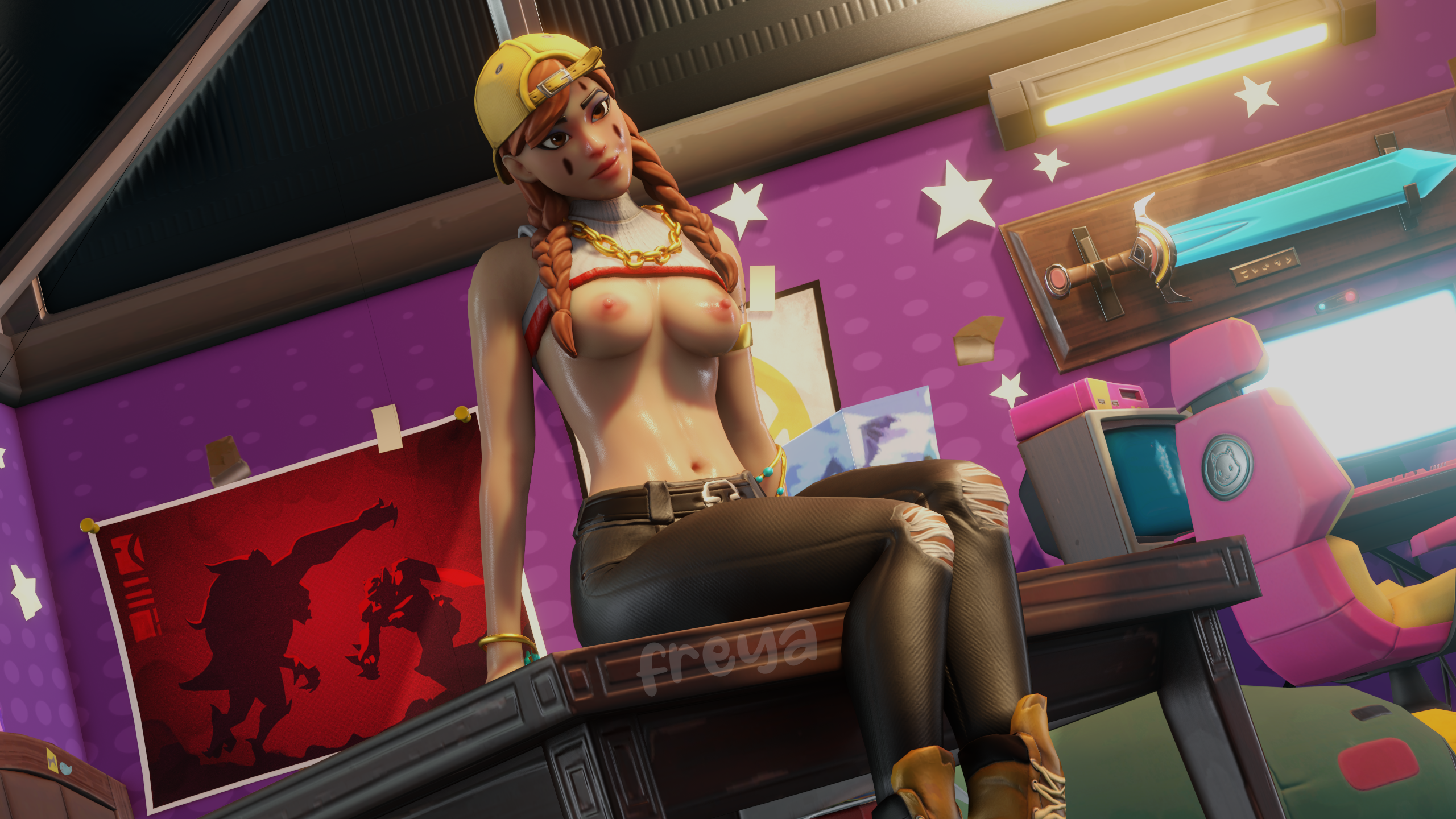 1girls, aura (fortnite), epic games, female, female only, fortnite, fortnite: battle royale