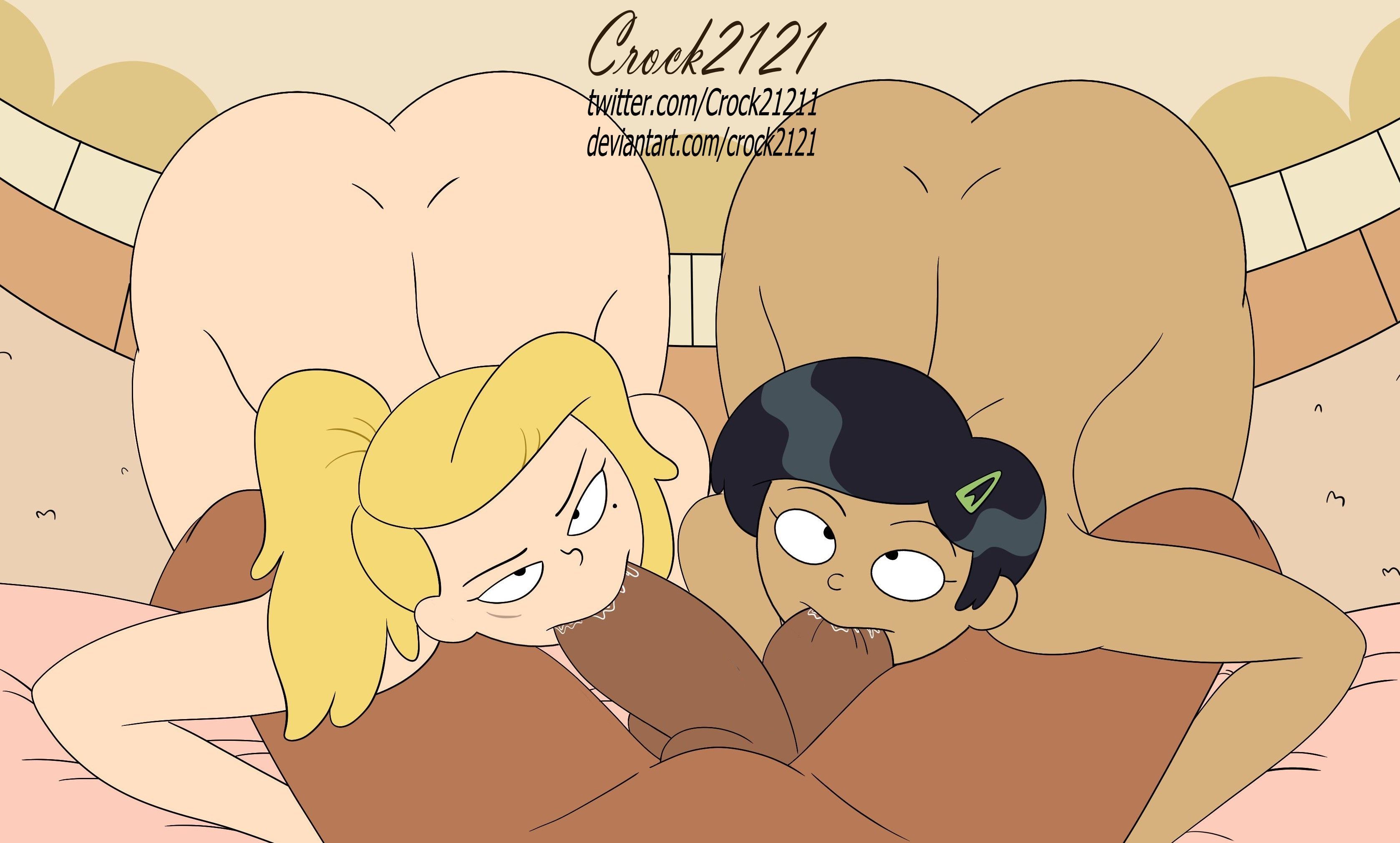 1boy, 2girls, amphibia, balls, balls in mouth, balls sucking, beauty mark, black hair, blonde female, blonde hair, blowjob, collaborative fellatio, crock21211, dark skin, dark-skinned male, disney, disney channel, disney xd, fellatio, female, hair ornament, hairclip, hyper penis, interracial, light skin, light-skinned female, male, marcy wu, multiple females, multiple girls, nude, nude female, nude male, oral, penis, sasha waybright, scar, sex, smooth skin, straight, sucking balls, sucking testicles, teamwork, testicles, threesome