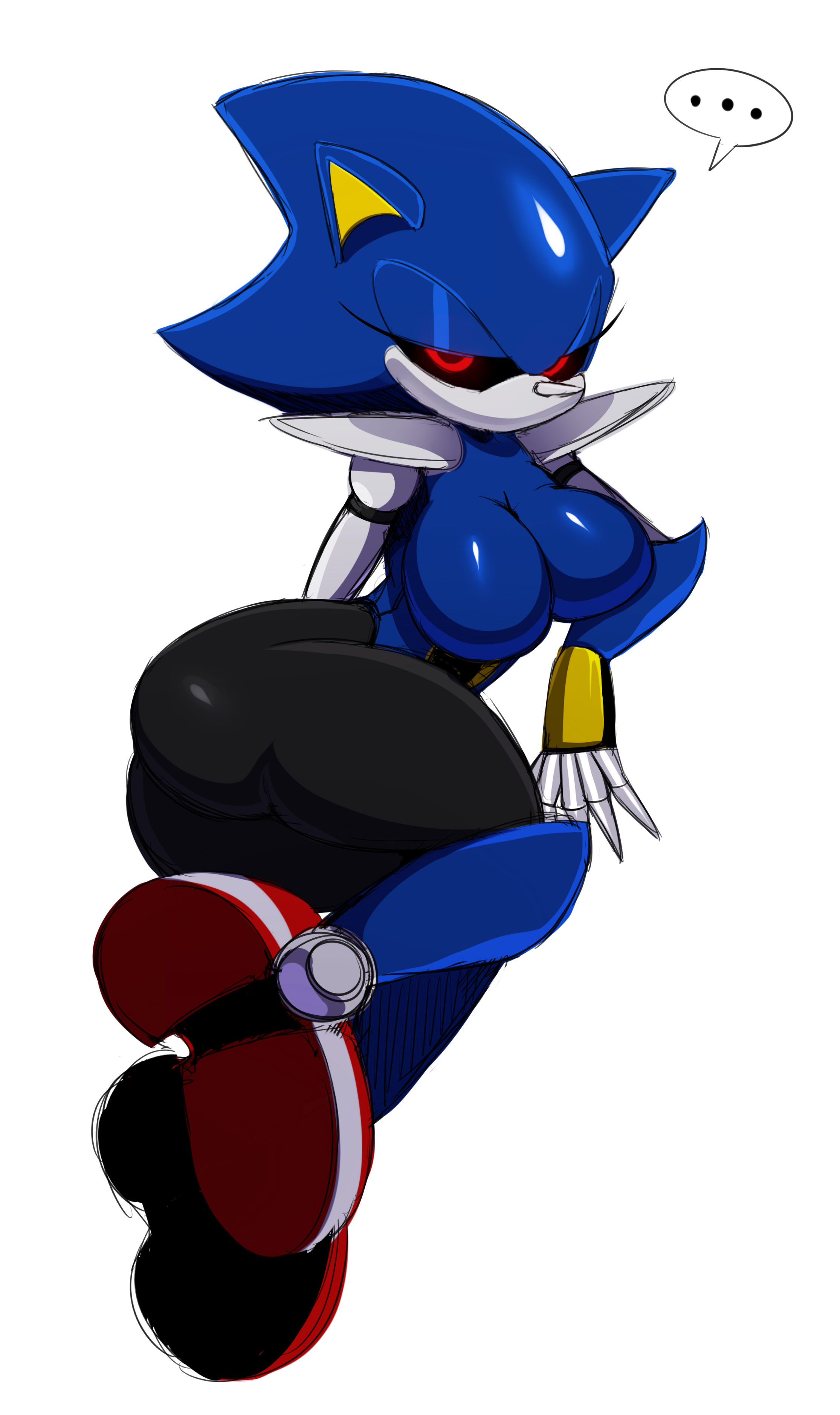 1girls, 2017, anthro, anthrofied, big breasts, black body, blue body, breasts, eyelashes, female, female only, genderswap, genderswap (mtf), half-closed eyes, high resolution, highres, looking at viewer, metal sonic, metal sonique, red body, red eyes, robot, robot girl, rule 63, sega, solo, solo female, sonic (series), sonic team, sonic the hedgehog (series), sssonic2, thick thighs, waifu2x, yellow body