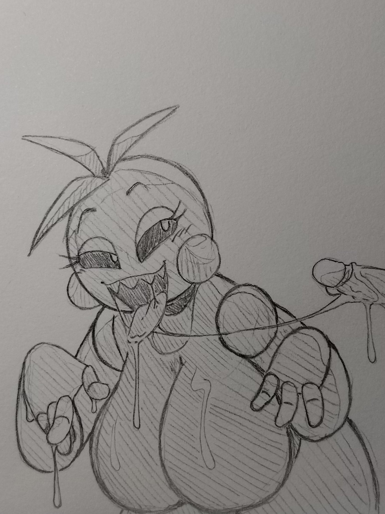 big breasts, big penis, breasts, drawn, female, five nights at freddy's, fullmetalsketch, male, penis, straight, tagme, toy chica (fnaf)