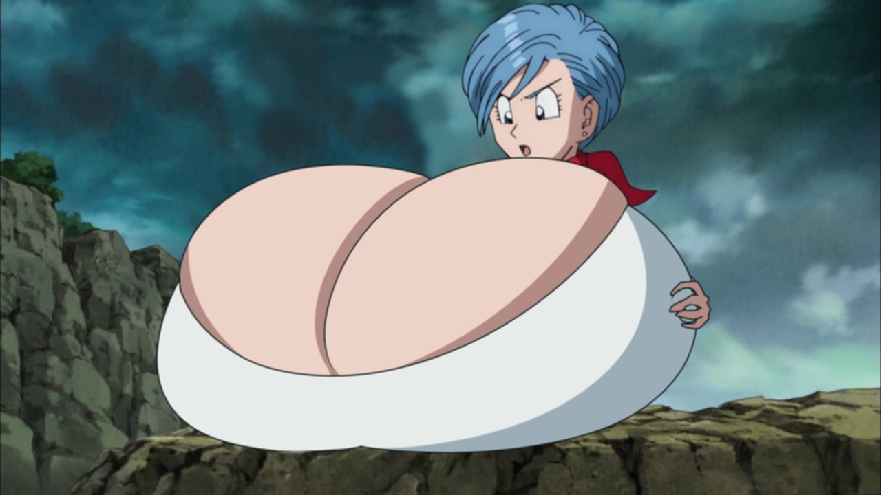 big_breasts breasts bulma_briefs dragon_ball dragon_ball_super female huge_breasts screenshot_edit tagme teaset_haliley toei_animation