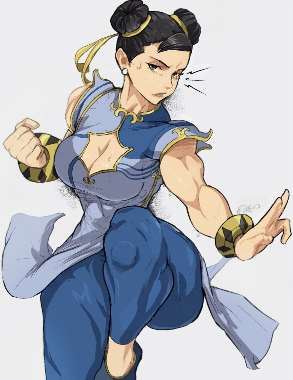 1girls, ass, capcom, chun-li, female, female only, fully clothed, solo, street fighter, street fighter 6, thick ass, thick thighs, thunder thighs, yoracrab