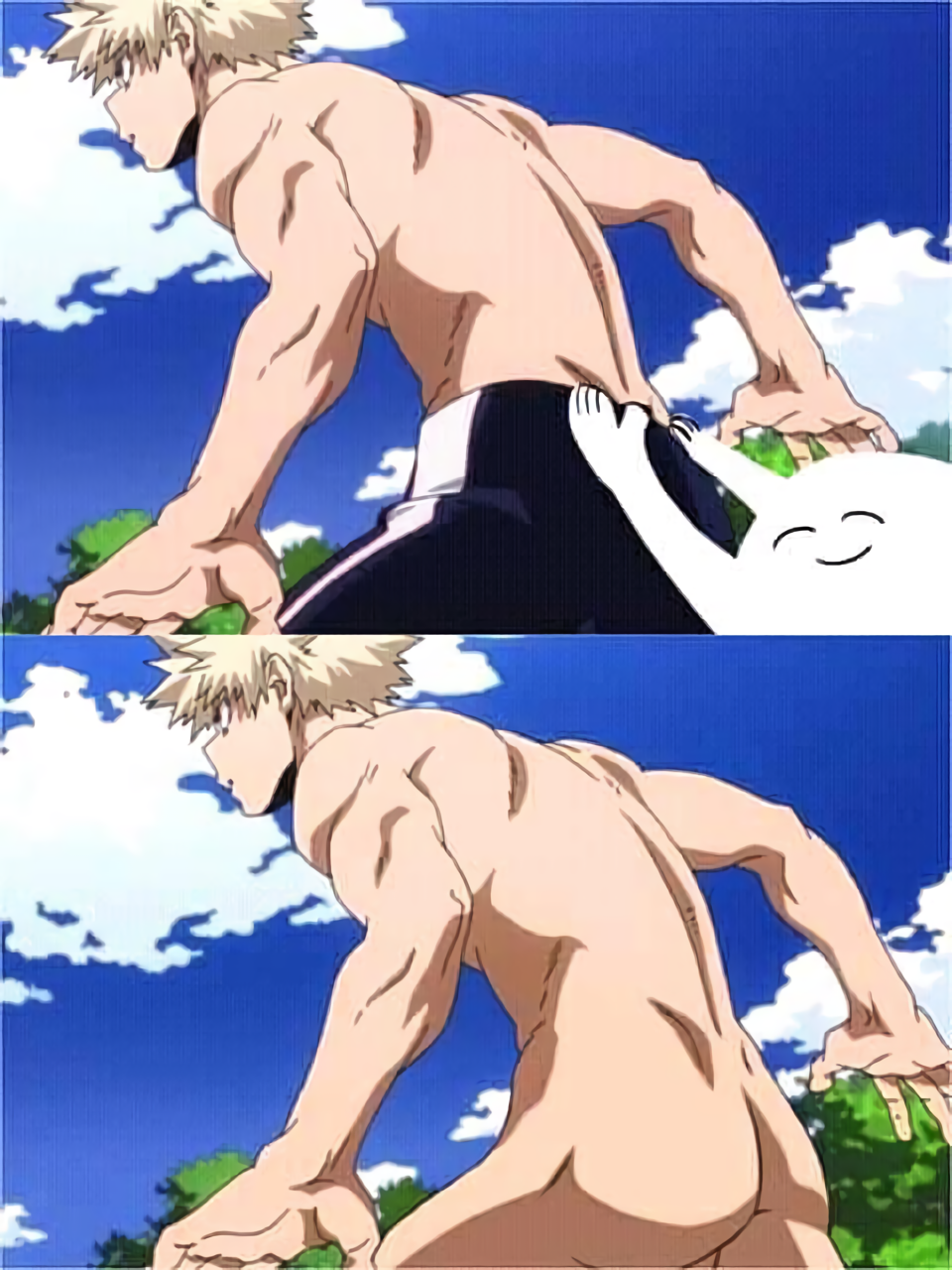 ass drawfag drawthread_request edit edited editfag katsuki_bakugou male male_only my_hero_academia screencap screenshot screenshot_edit spiky_hair unknown_artist