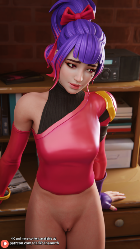 3d, bottomless, darkbahamuth, female, fortnite, petite, shy, topwear, tracy trouble (fortnite)