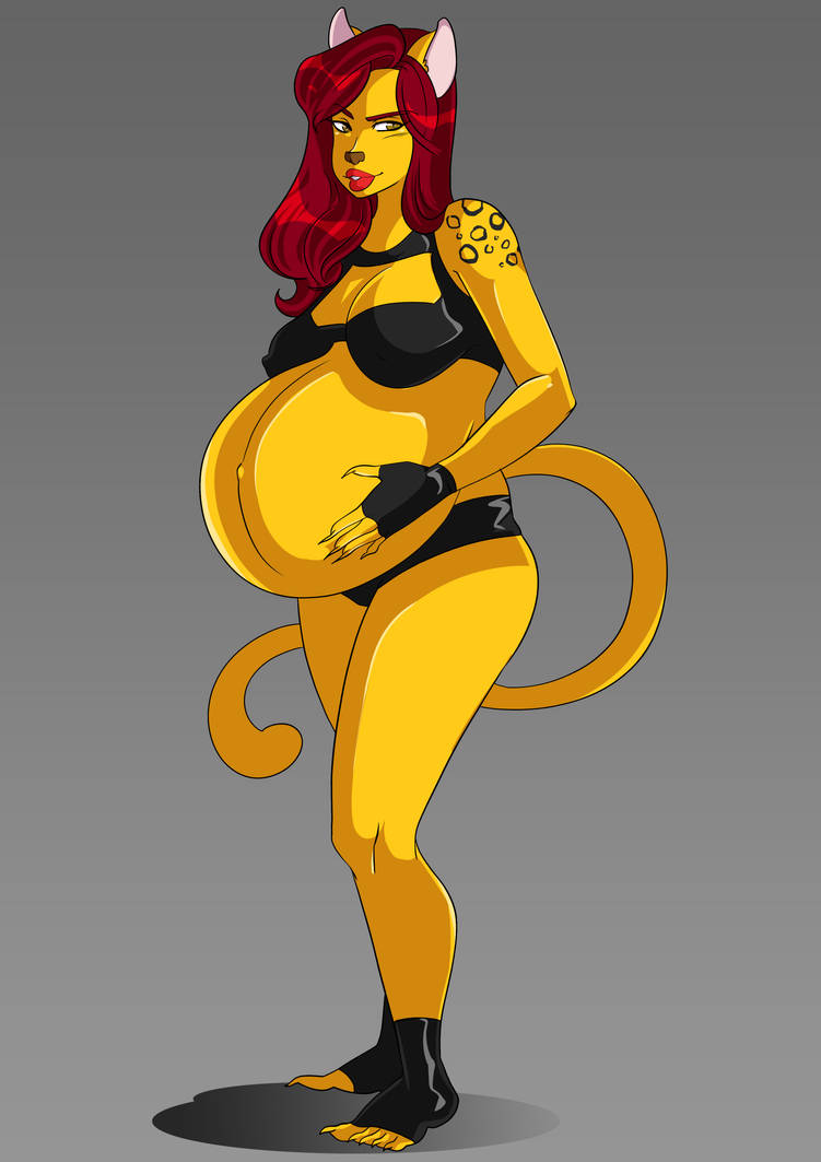 1girls anthro anthro_only barbara_ann_minerva belly big_belly big_breasts black_gloves breasts brown_eyes cheetah cheetah_(dc) cheetah_ears cheetah_humanoid cheetah_print cheetah_tail cleavage dc_comics dcuaom feline female female_only fingerless_gloves furry humanoid justice_league:_doom lufidelis no_humans open_window pregnant pregnant_belly pregnant_female red_hair red_lipstick redhead solo solo_female tail toeless_footwear wonder_woman_(series)