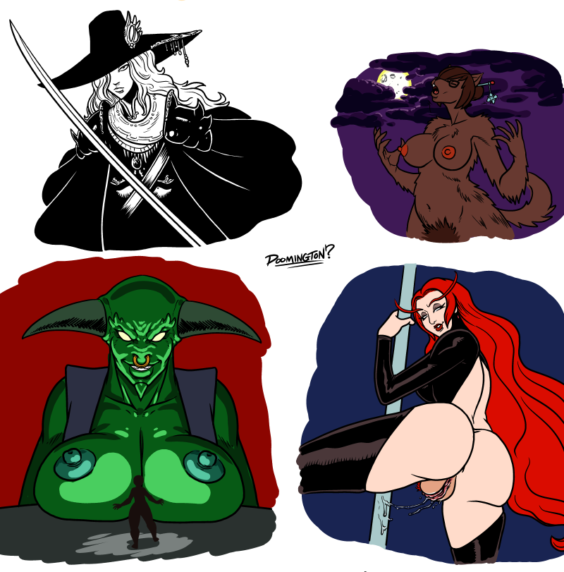 ass big_ass bush bushy_pubes doomington female green_skin marvel marvel_comics pleasure_face pubic_hair pussy pussy_grinding red_hair red_pubic_hair satana satana_hellstrom succubus sword werewolf werewolf_girl wet_pussy