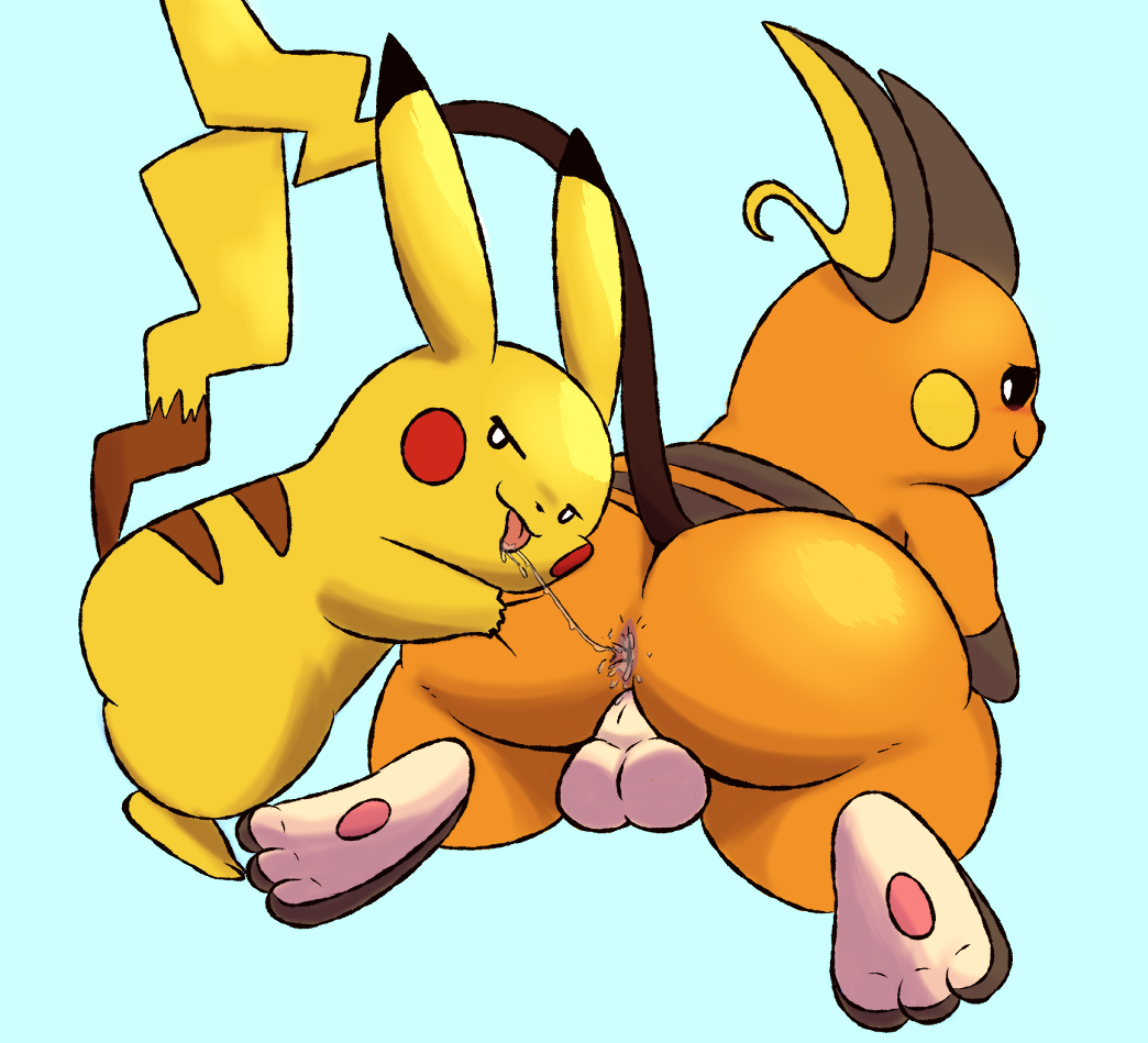 anal anthro anus ass backsack balls bodily_fluids duo fur genitals looking_back male male/male mincheeto nintendo oral orange_body orange_fur pawpads perineum pikachu pokémon_(species) pokemon pokemon_(species) raichu rimming saliva saliva_string sex tongue video_games yellow_body yellow_fur