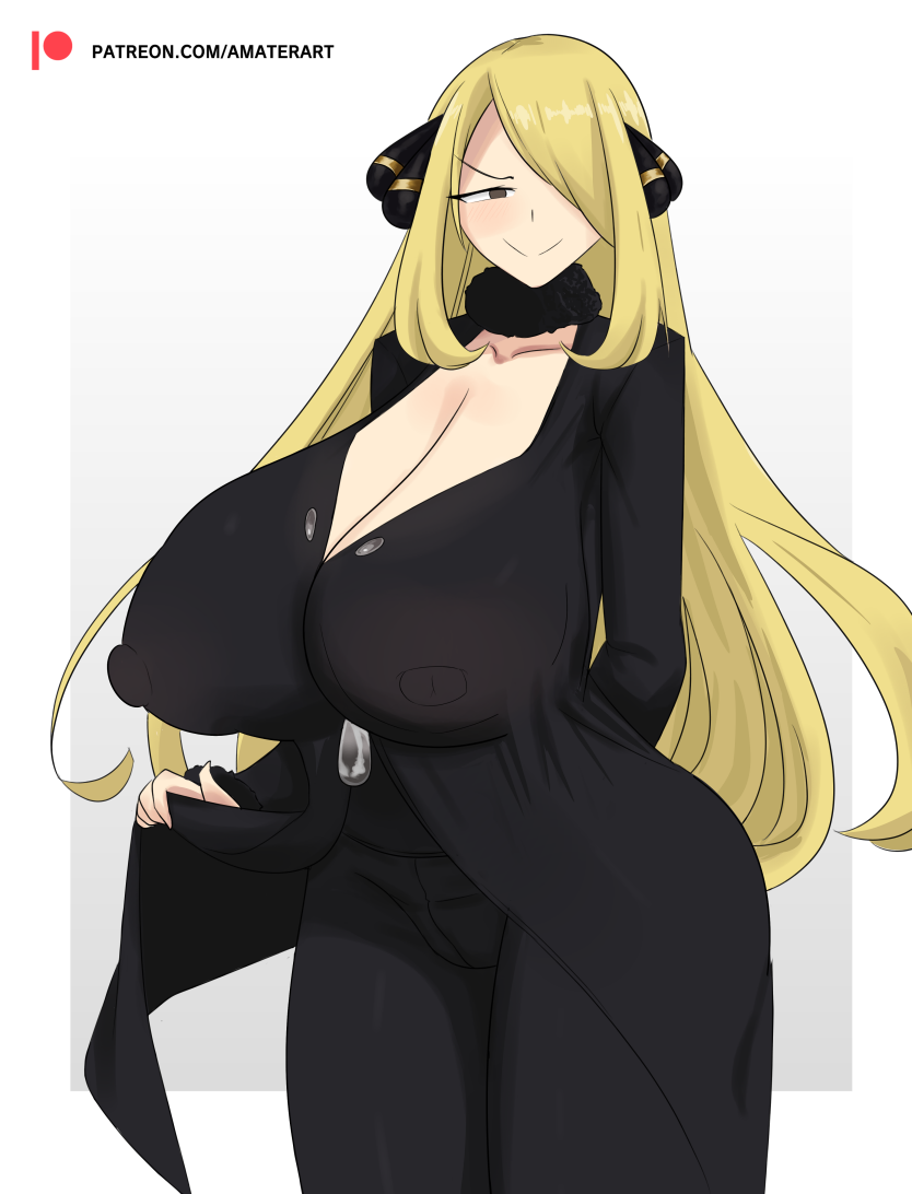 1girls alternate_breast_size amaterart big_breasts blonde_female blonde_hair breasts breasts busty cleavage curvaceous curvy curvy_body curvy_female cynthia_(pokemon) female female_focus game_freak huge_breasts large_breasts long_hair nintendo pokemon voluptuous