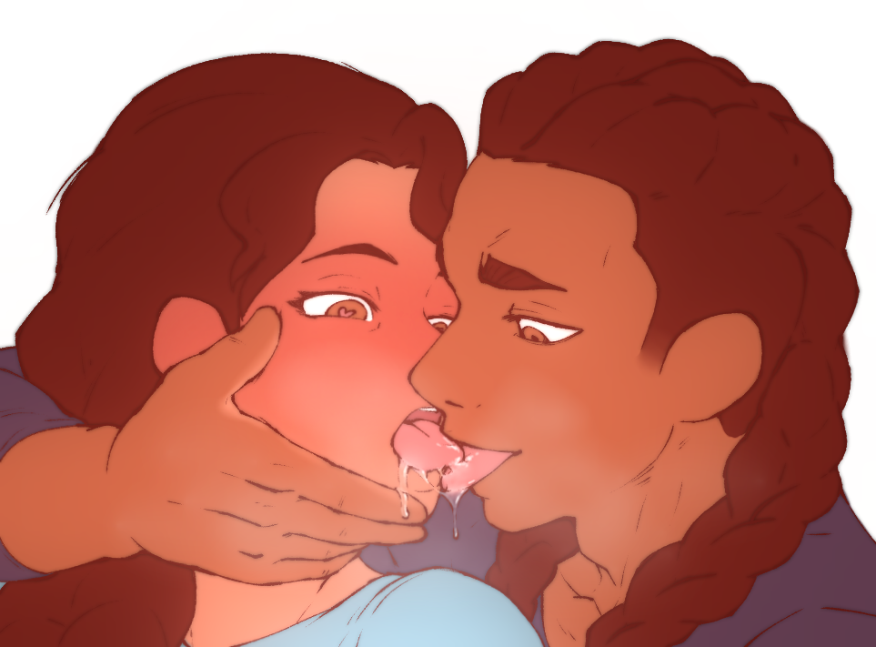 1boy 1girls braid clothed clothing dark-skinned_female dark-skinned_male dark_skin female female_focus french_kiss french_kissing heart-shaped_pupils incest kissing landoz0 long_hair long_sleeves making_out male male/female marvel miles_g_morales miles_morales miles_morales_(earth_42) mother mother_and_child mother_and_son prowler rio_morales rio_morales_(spider-verse) saliva saliva_drip saliva_string saliva_trail sloppy spider-man:_across_the_spider-verse spit