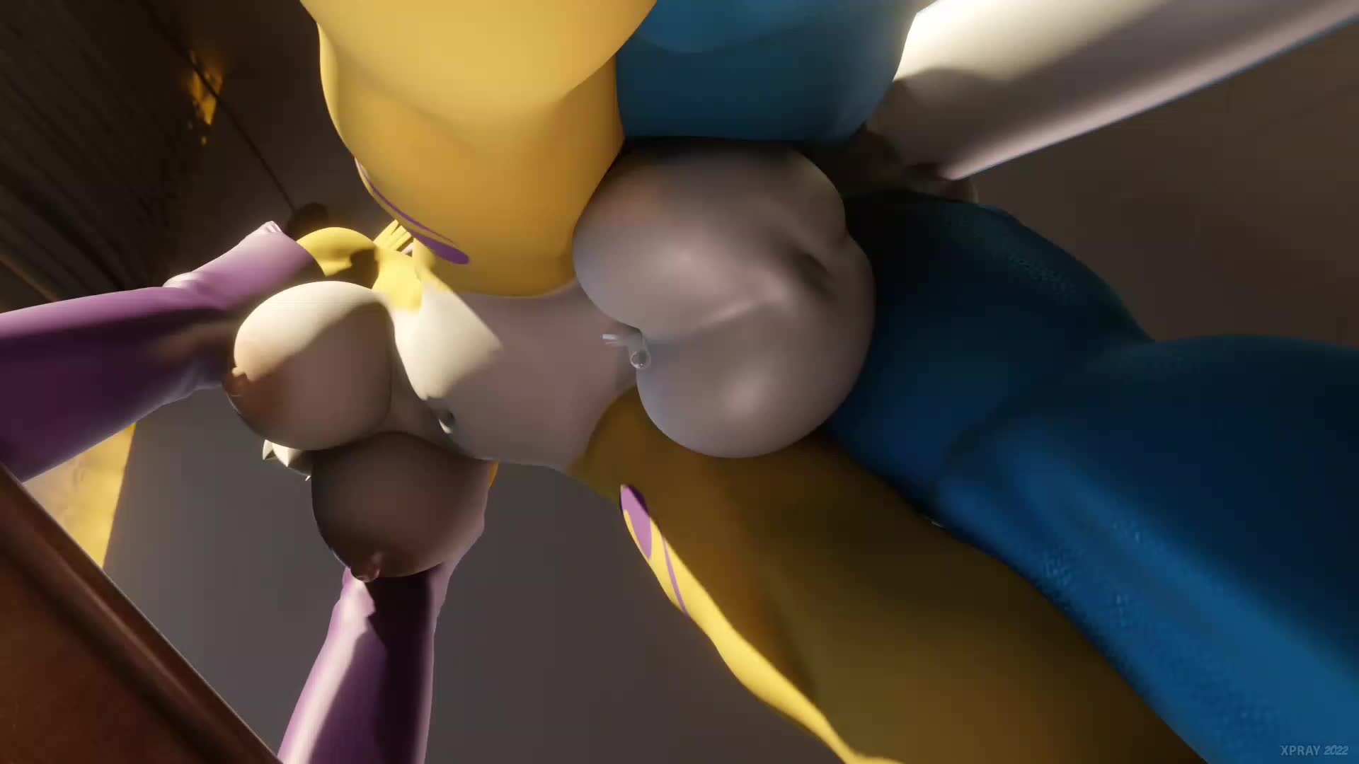 Rule 34 Dev - 1080p 1boy 1girls 3d animated ass balls big_breasts big_penis  blender digimon digimon_(species) doggy_style fluids furry hetero  high_resolution interspecies loop male/female multicolored_fur  muscular_female nude penetration renamon sex ...